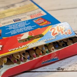 Vintage Laurentien Coloured Pencils 24+2 In Box Bonus Cineplex Movie Offer